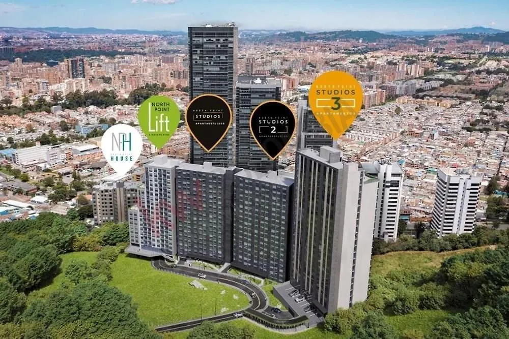 Apartment Vista Panoramica, Con Estilo Industrial, Usaquen Bogota Colombia